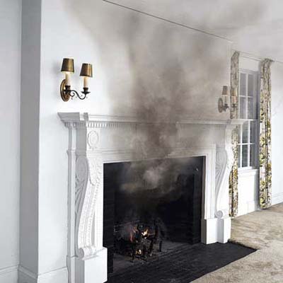 drafting - smoke entering livingroom