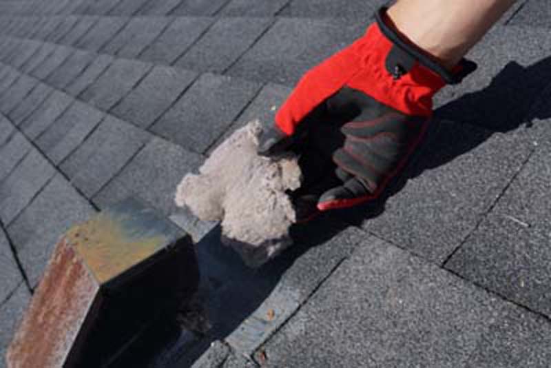 dryer lint from roof